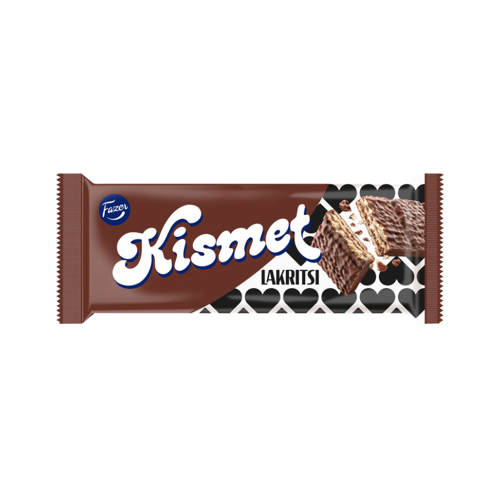 Fazer Kismet Waffelriegel mit Lakritz 41g | Lakritz-Boutique