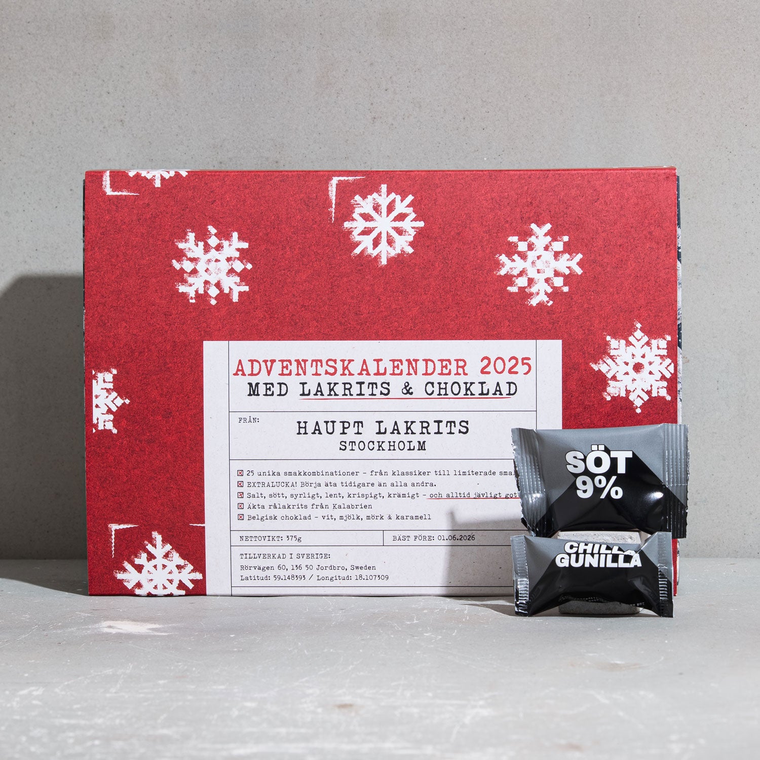 Haupt Lakrits Lakritz Adventskalender mit 25 Türchen 375g