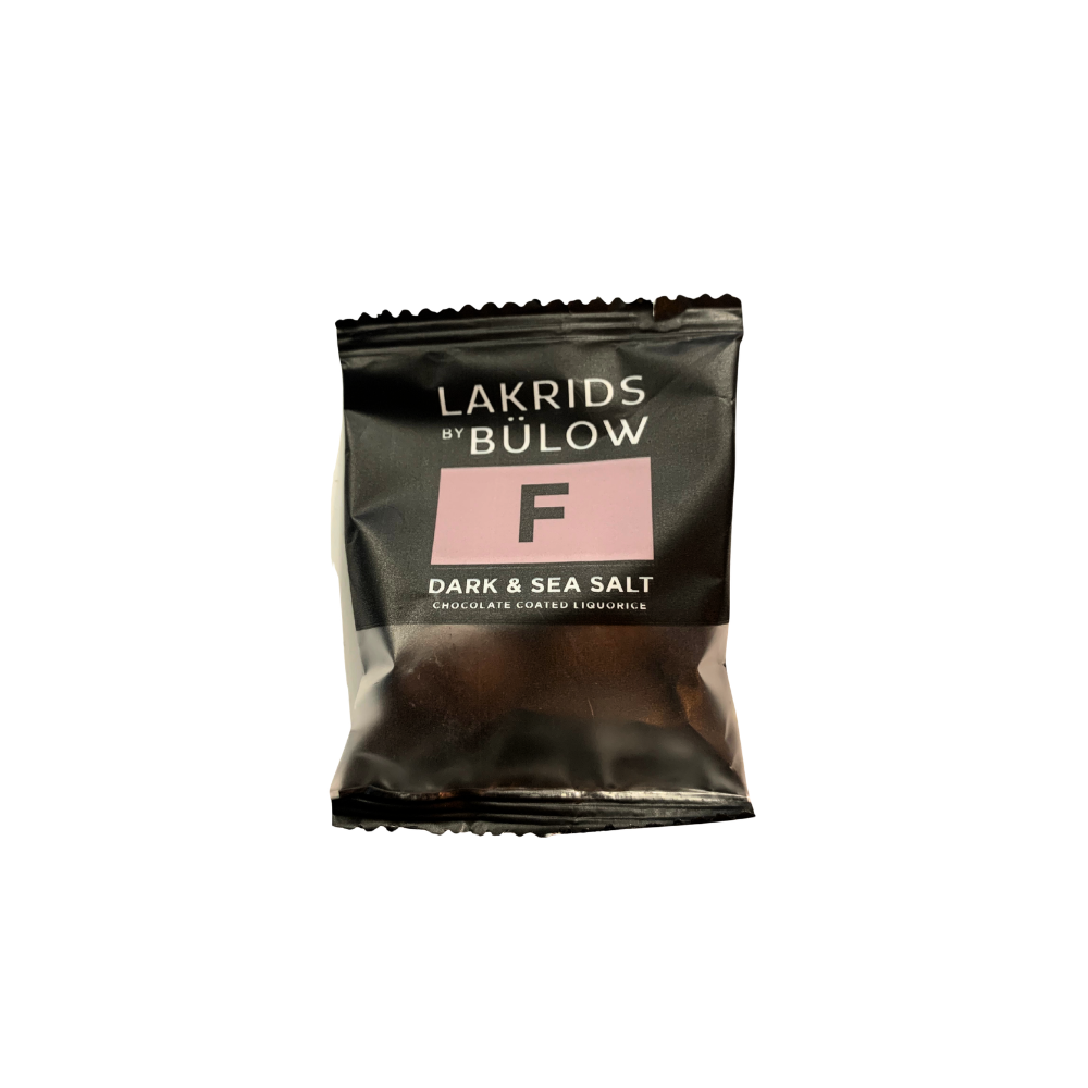Lakrids by Bülow F Dark & Seasalt Lakritz Mini 2er Beutel 12g | Lakritz-Boutique