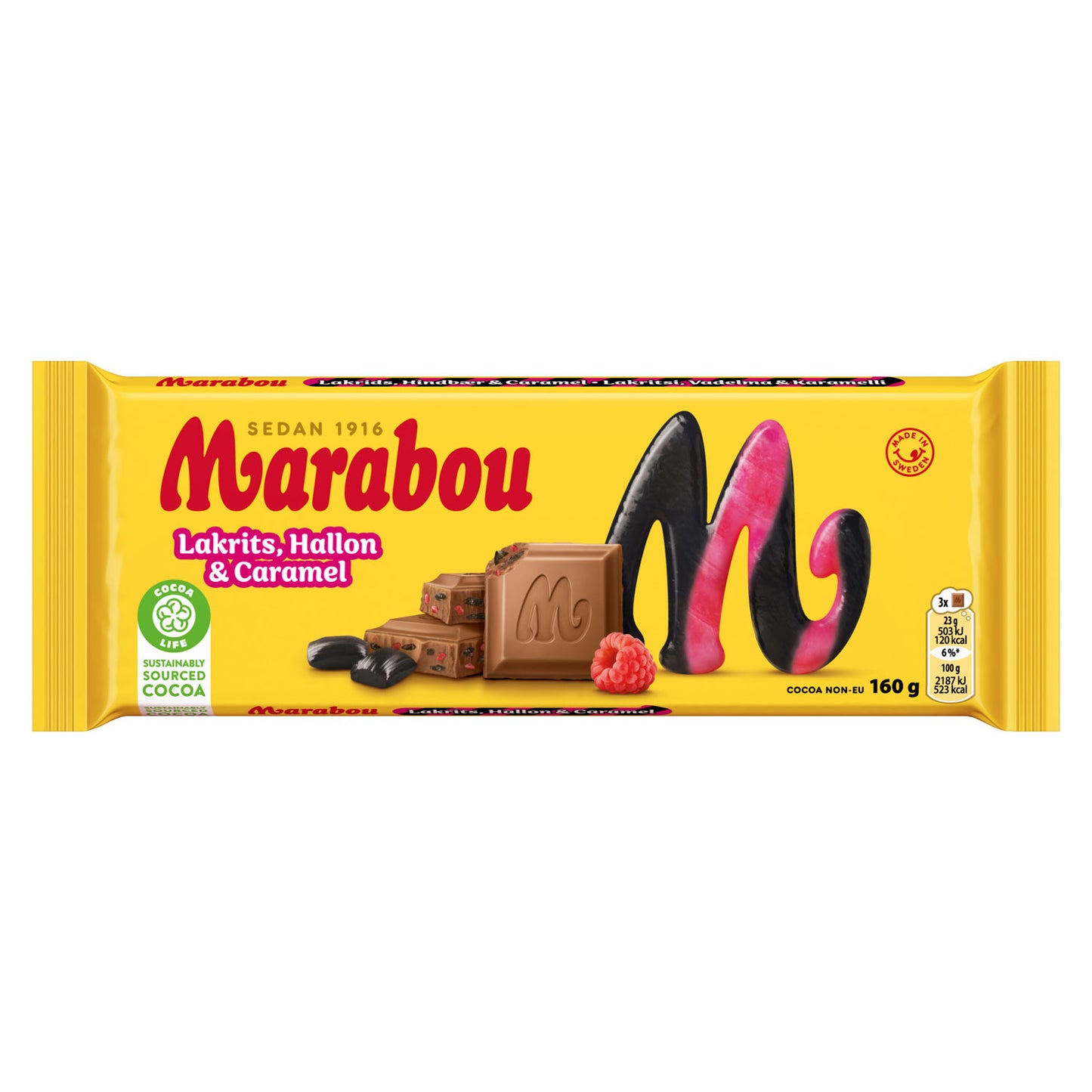 Marabou Salzlakritz Himbeere Karamell 160g | Lakritz-Boutique