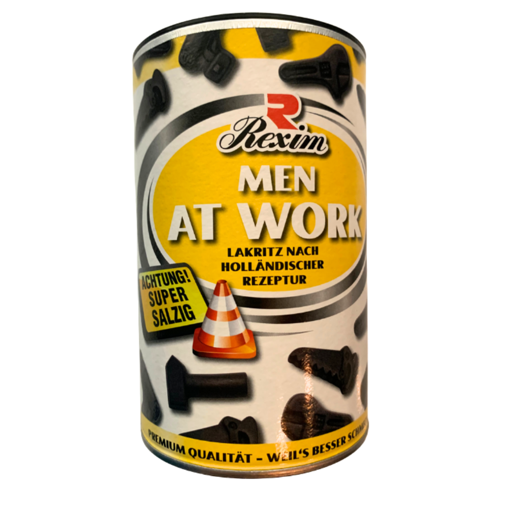 Rexim Men at work Salzlakritz 250g | Lakrirz-Boutique