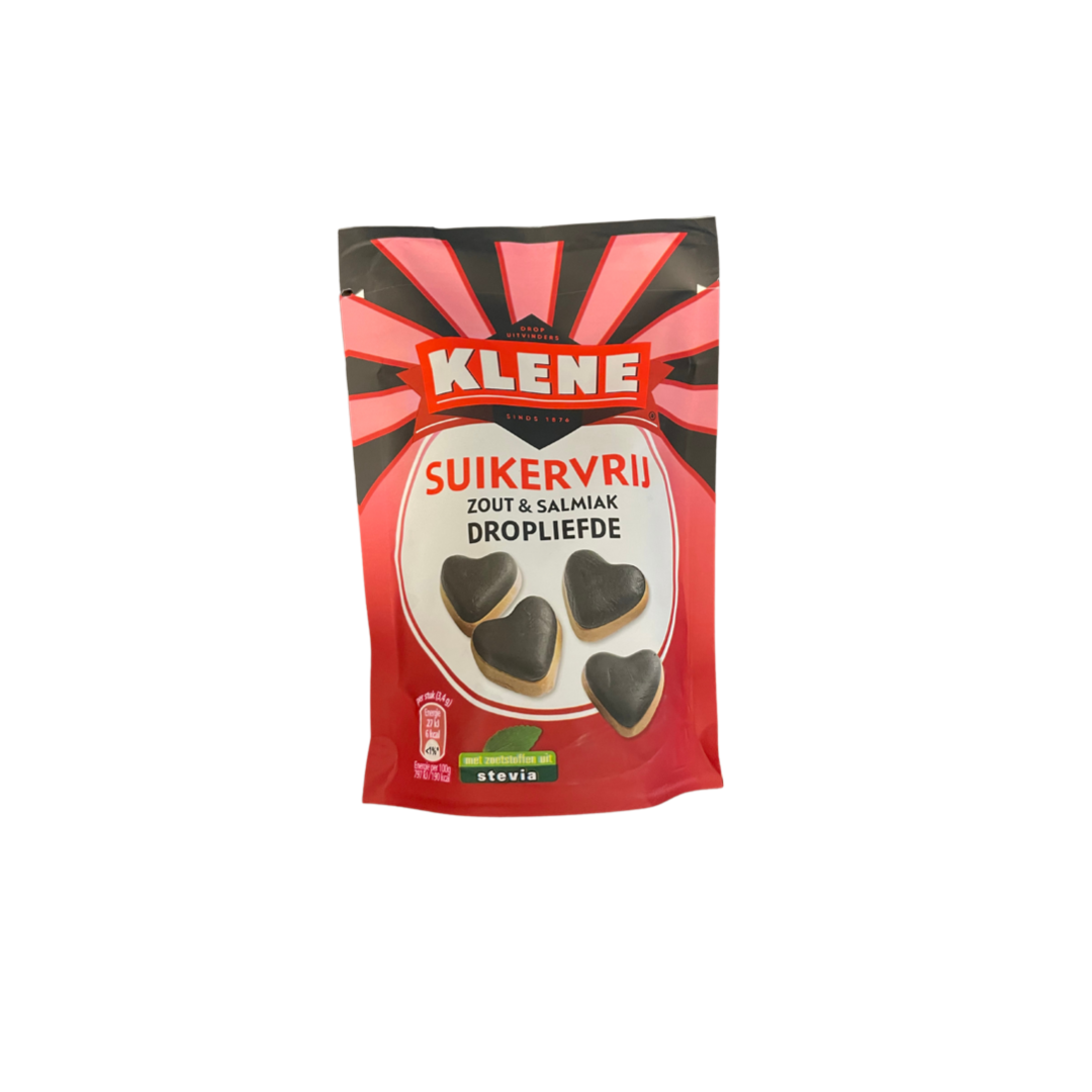 Klene Salmiak Herzen salzig zuckerfrei 90g | Lakritz-Boutique