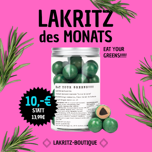LAKRITZ DES MONATS: HAUPT LAKRITS EAT YOUR GREENS!