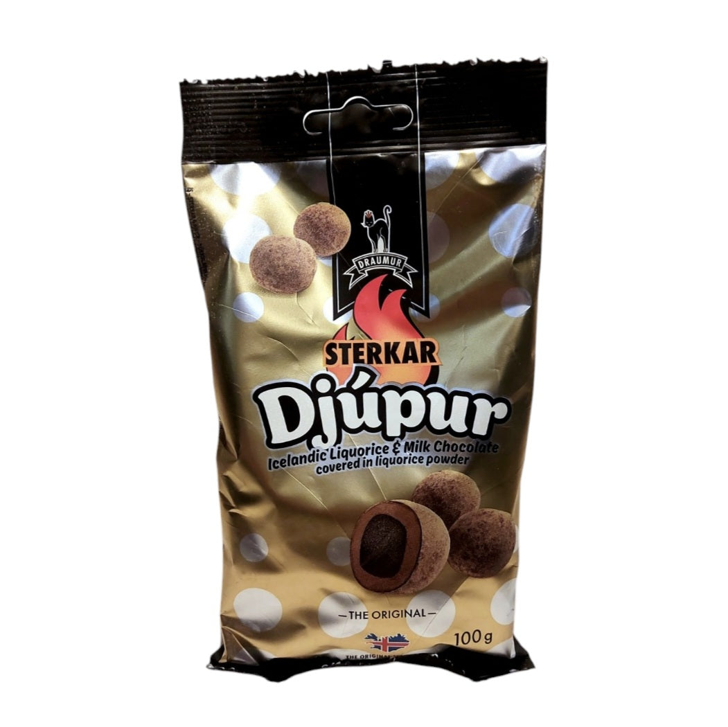 Freyja Sterkar Djúpur Schokokugeln mit Lakritzkern 100g | Lakritz-Boutique