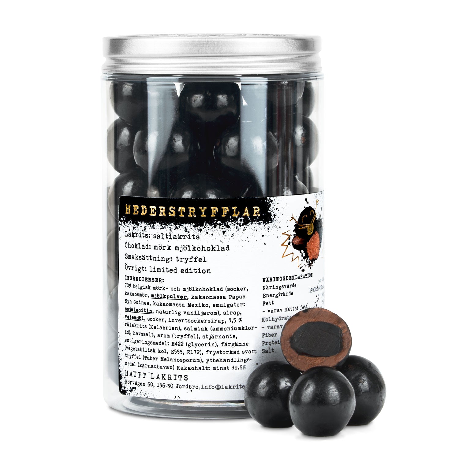 Haupt Lakrits Hederstryfflar Schokolade mit Lakritz und Trüffel 250g | Lakritz-Boutique