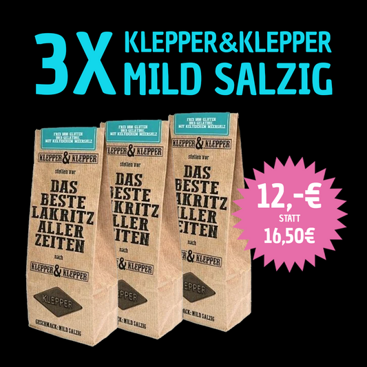 Vorteilspack Klepper & Klepper Lakritz Mild Salzig 3X200g | Lakritz-Boutique