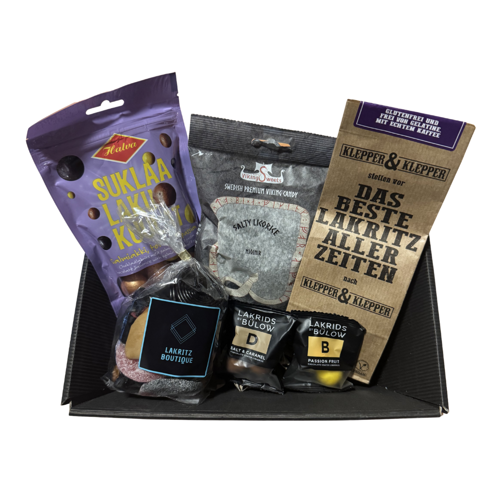 Lakritz Geschenkkorb gemischt klein 6 Produkte | Lakritz-Boutique