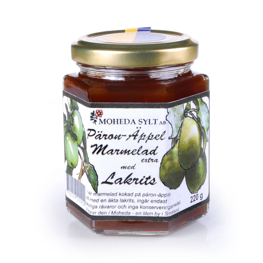 Moheda Apfel-Birnen-Konfitüre mit Lakritz 220g | Lakritz-Boutique