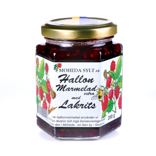 Moheda Himbeer-Lakritz Marmelade 200g | Lakritz-Boutique