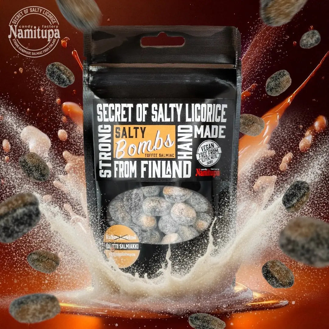 Namitupa Salty Bombs Salmiak mit Karamell 100g | Lakritz-Boutique