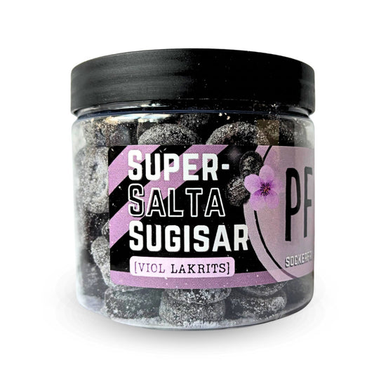 Pastillfabriken Sugisar Veilchen Lakritz super salzig 105g | Lakritz-Boutique