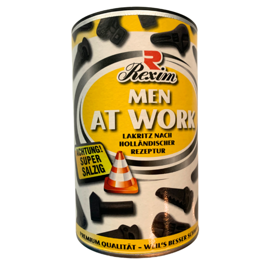Rexim Men at work Salzlakritz 250g | Lakrirz-Boutique