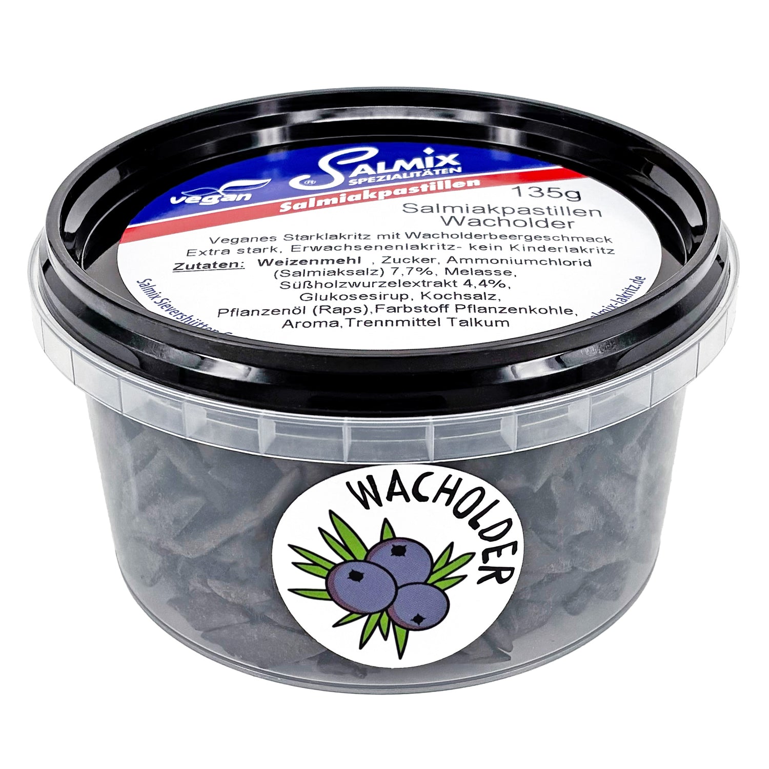 SALMIX Salmiak Lakritzpastillen Wacholder 135g | Lakritz-Boutique