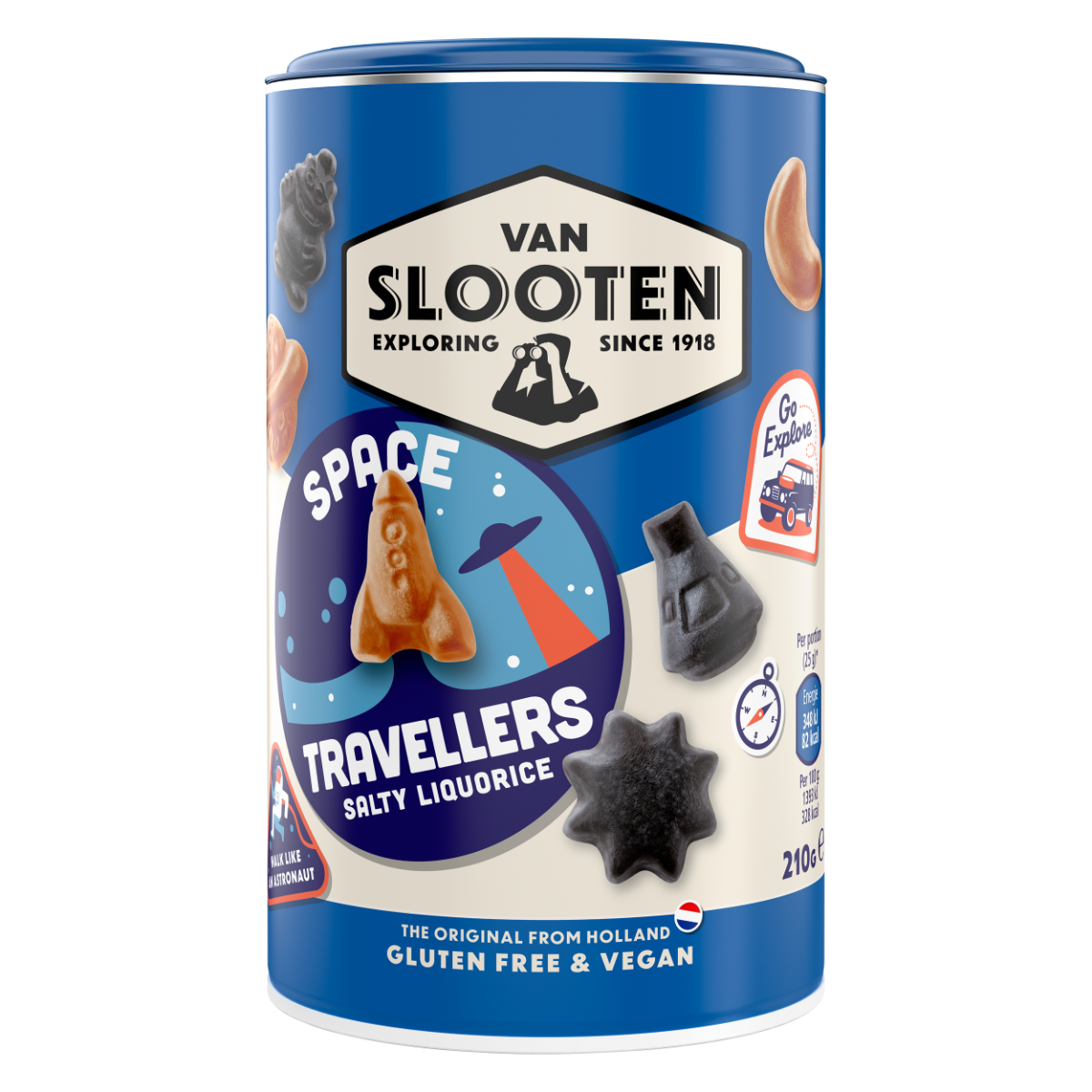 Van Slooten Space Travellers Salzlakritz 210g | Lakritz-Boutique