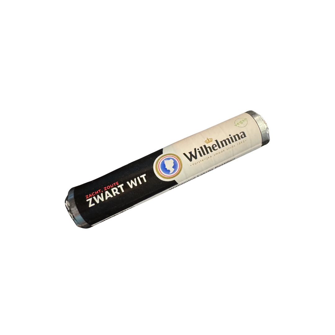 Wilhelmina Zwart Wit Lakritz Pastillen 39g | Lakritz-Boutique