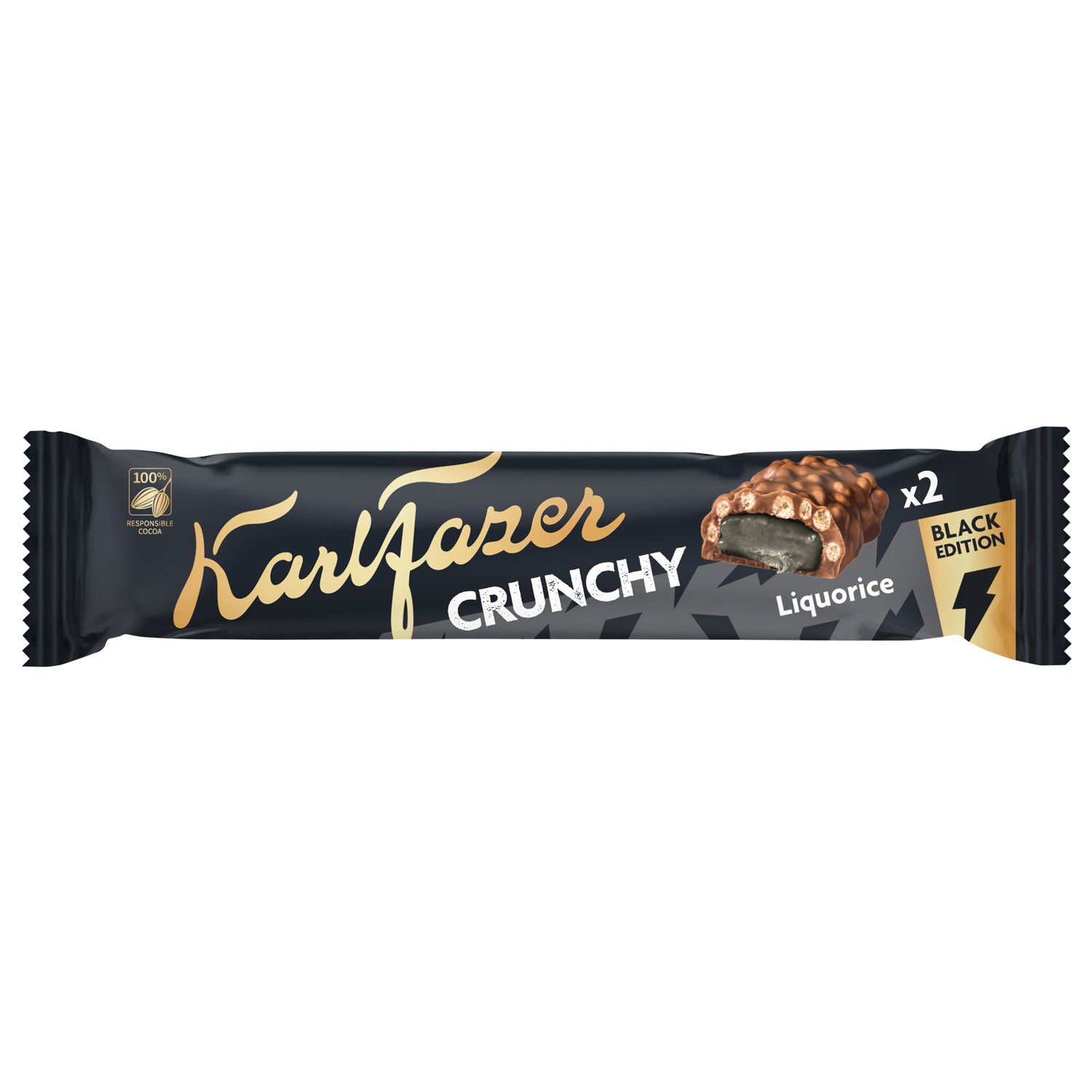 Fazer Salmiak Lakritz Riegel Crunchy 55g I Lakritz-Boutique