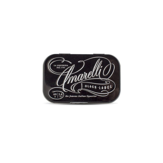 Amarelli black label pures Lakritz Blechdose 40g | Lakritz-Boutique