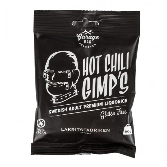 Lakritsfabriken Hot Chili Gimp's Lakritz 100g VEGAN I Lakritz-Boutique