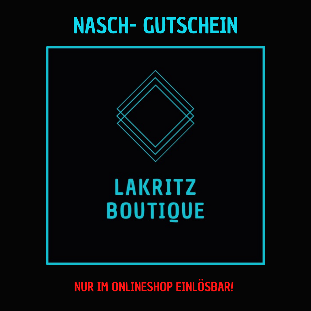Nasch-Gutscheine Lakritz (10€, 25€, 50€, 75€, 100€) I Lakritz-Boutique
