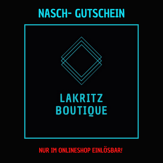 Nasch-Gutscheine Lakritz (10€, 25€, 50€, 75€, 100€) I Lakritz-Boutique