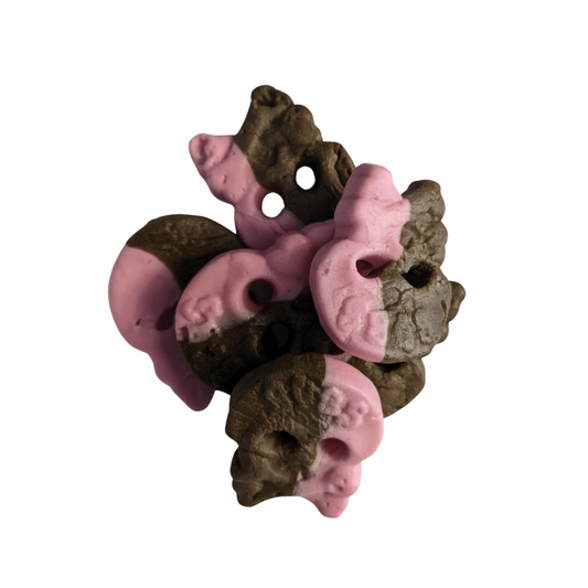 Schaumige Lakritz Himbeer Totenköpfe groß I Lakritz-Boutique