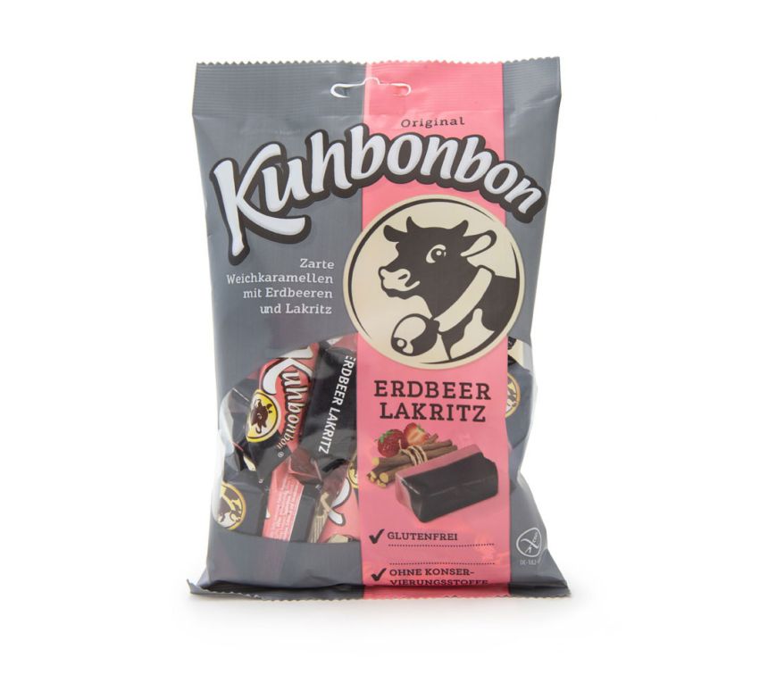 Kuhbonbon Erdbeer Lakritz Karamell 200g I Lakritz-Boutique